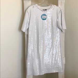 New with tags sequin white dress
